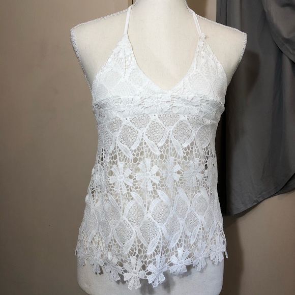 Crochet lace halter crop top & maxi skirt 2-pc set - Picture 6 of 15